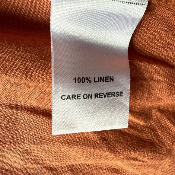 Billy Reid Linen Button Up Shirt Short Sleeve Casual Standard Fit Mens L - Picture 7 of 9